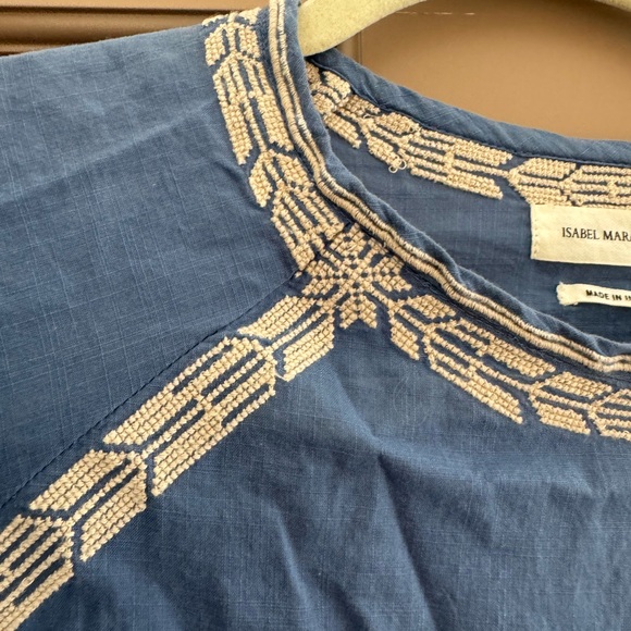 Isabel Marant Étoile Blue Top with Embroidery - Picture 6 of 7